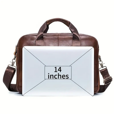 Jacob - Leather Spacious Briefcase - Messenger Bag