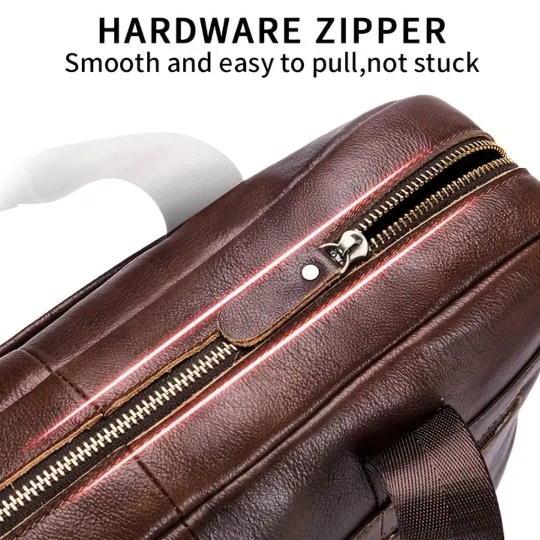 Jacob - Leather Spacious Briefcase - Messenger Bag