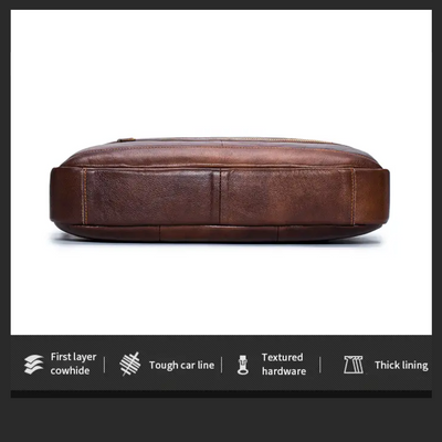 Jacob - Leather Spacious Briefcase - Messenger Bag