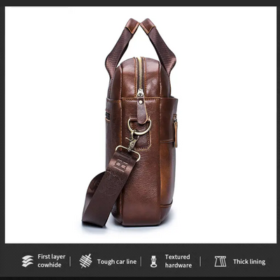 Jacob - Leather Spacious Briefcase - Messenger Bag