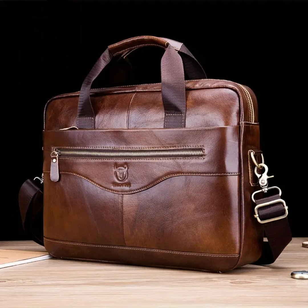 Jacob - Leather Spacious Briefcase - Messenger Bag