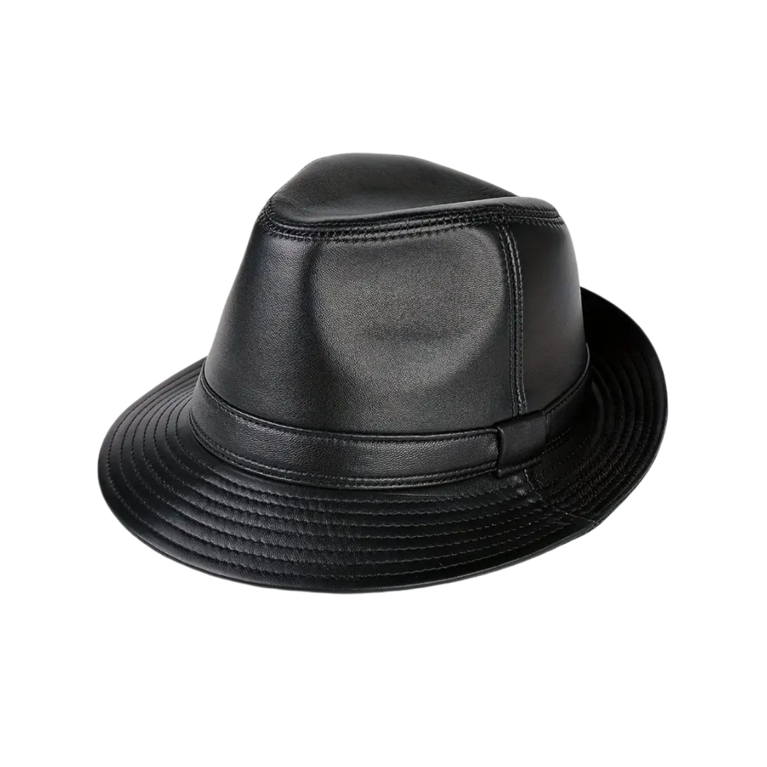 Timothy - Classic Leather Fedora Hat