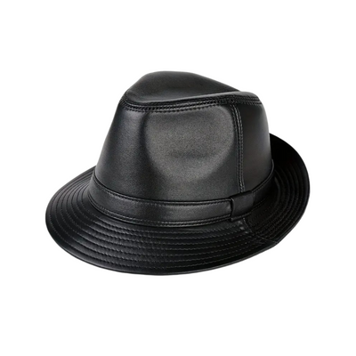 Timothy - Classic Leather Fedora Hat