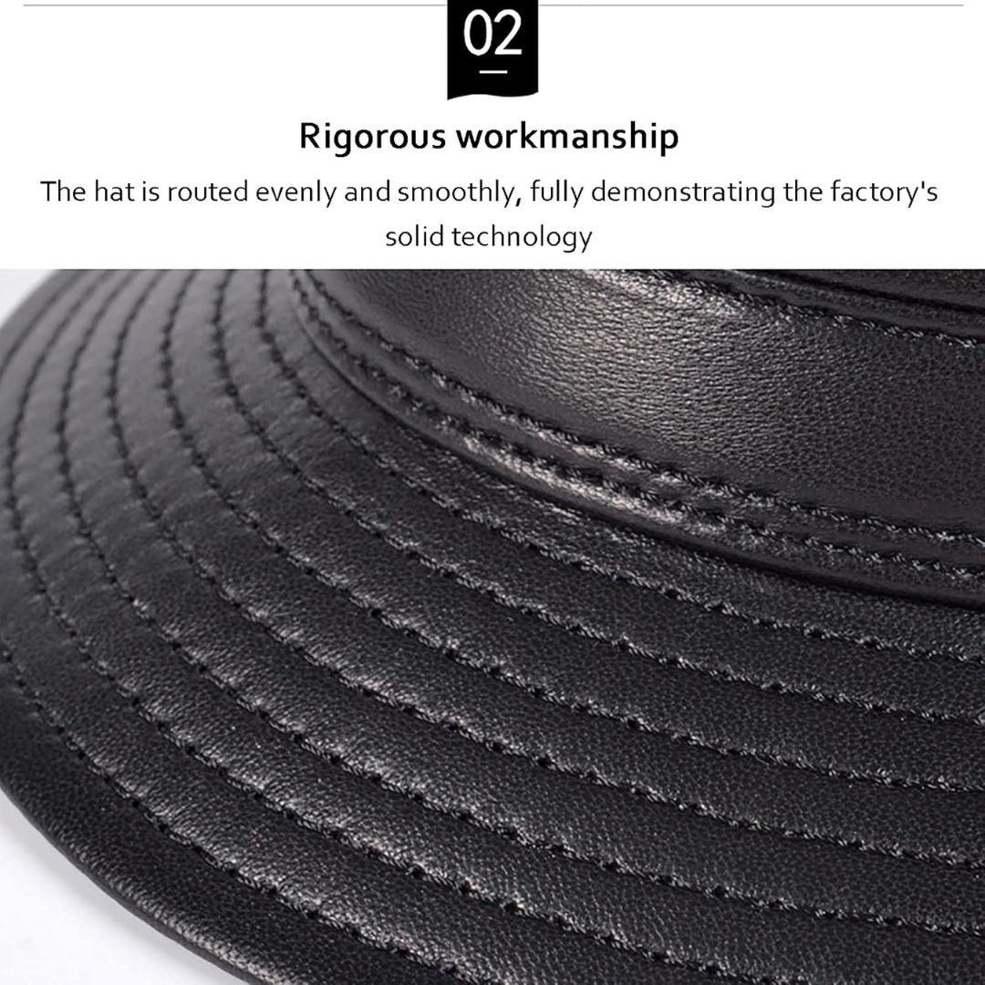 Timothy - Classic Leather Fedora Hat