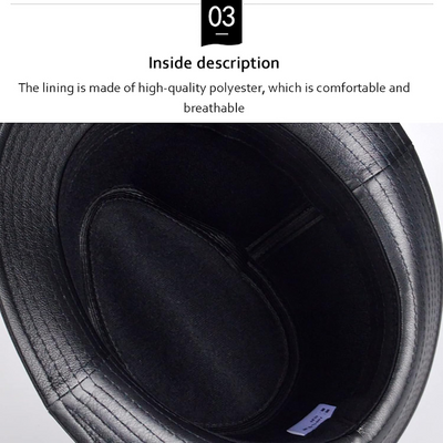 Timothy - Classic Leather Fedora Hat