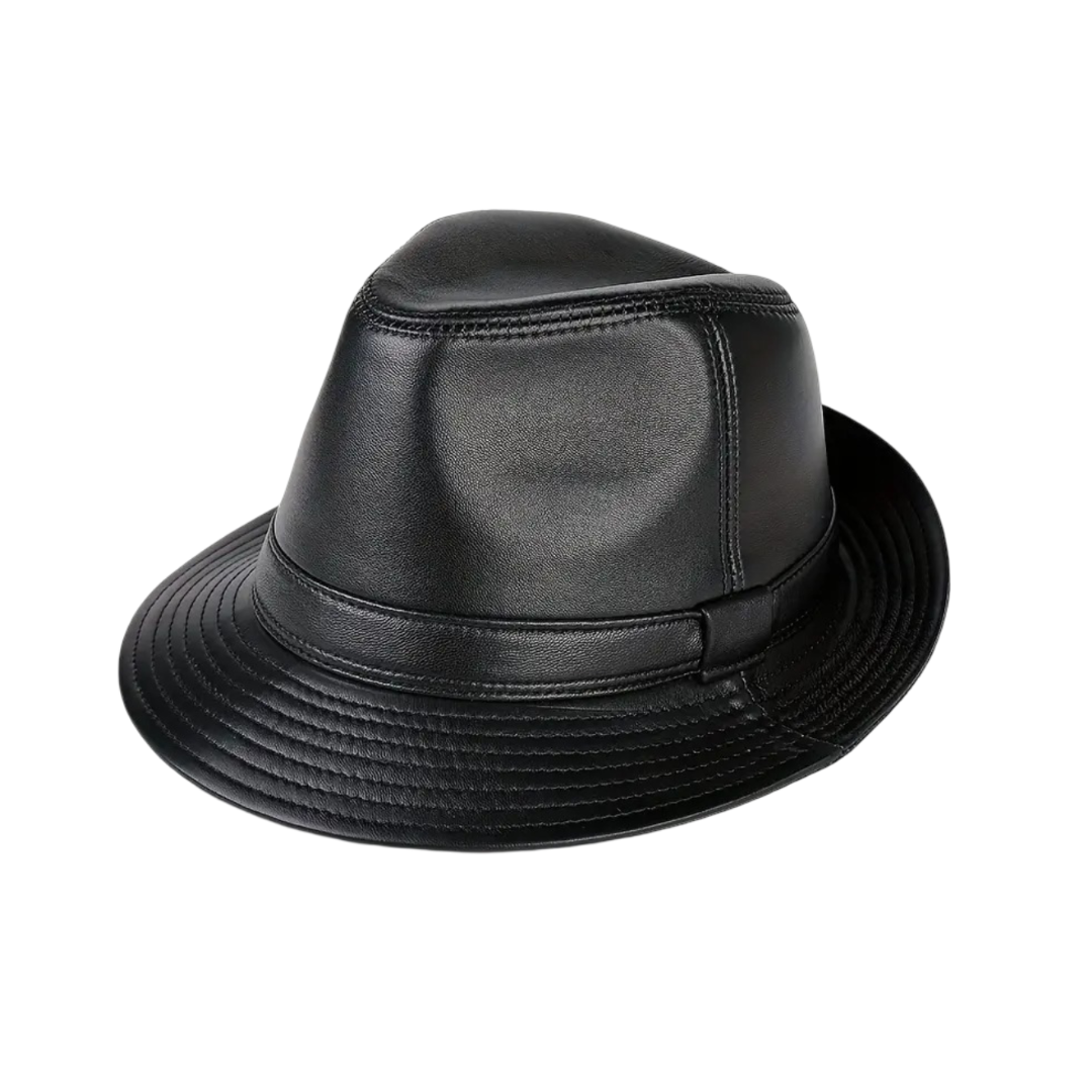 Timothy - Classic Leather Fedora Hat