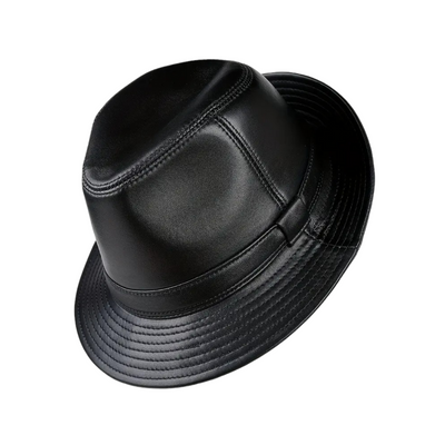 Timothy - Classic Leather Fedora Hat