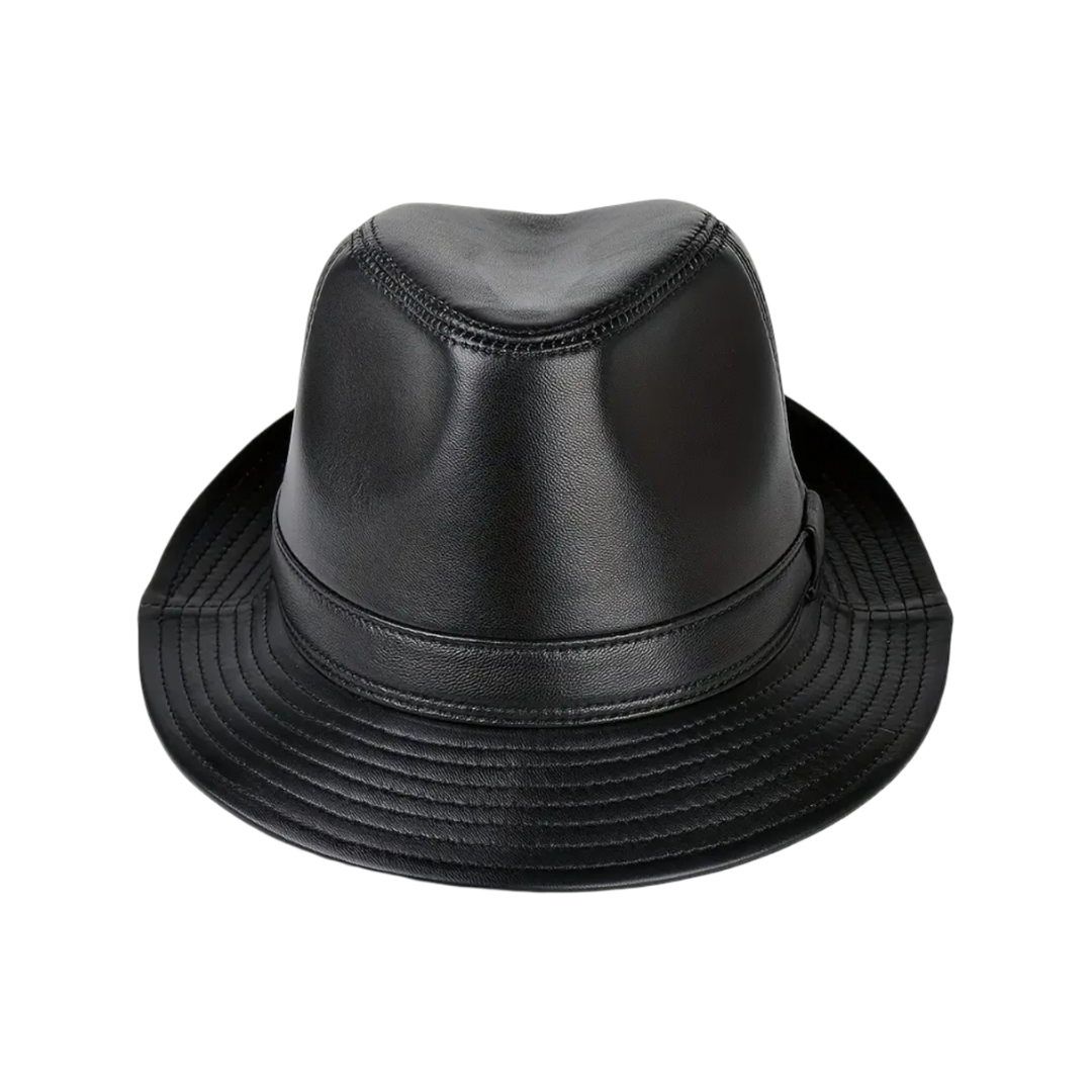 Timothy - Classic Leather Fedora Hat