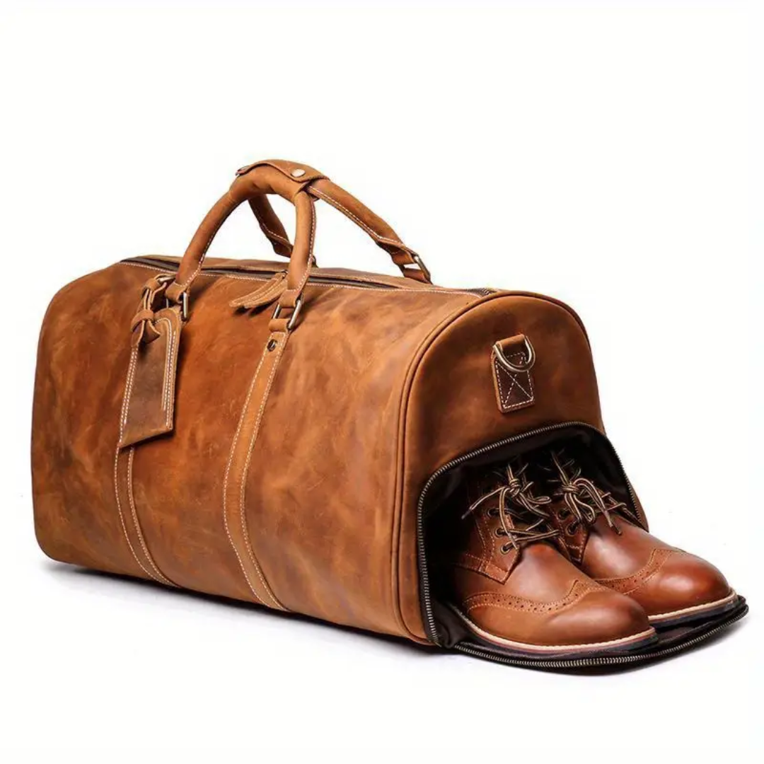 Montgomery - Genuine Top-Layer Cowhide Duffel Crossbody Bag