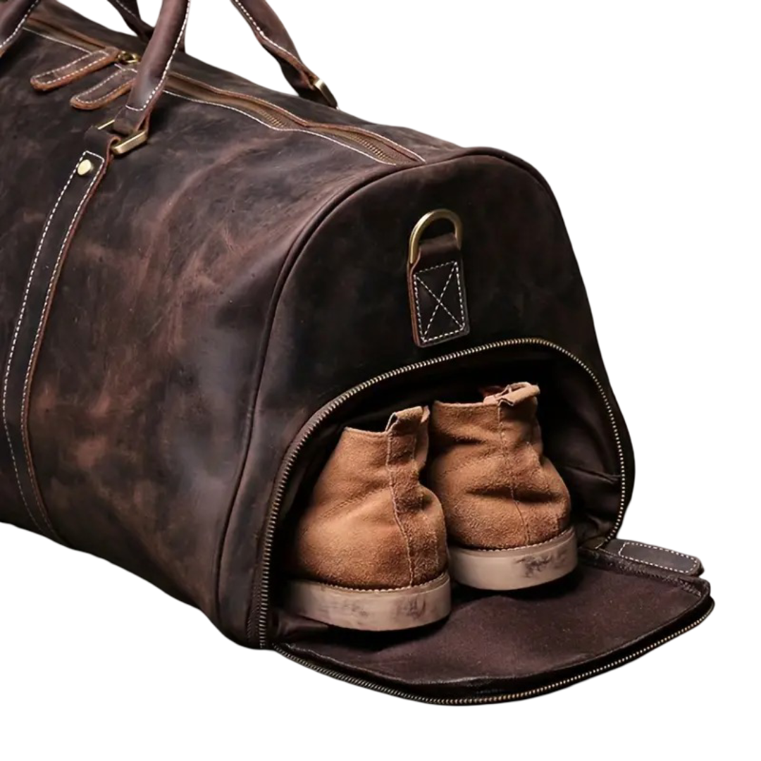 Montgomery - Genuine Top-Layer Cowhide Duffel Crossbody Bag