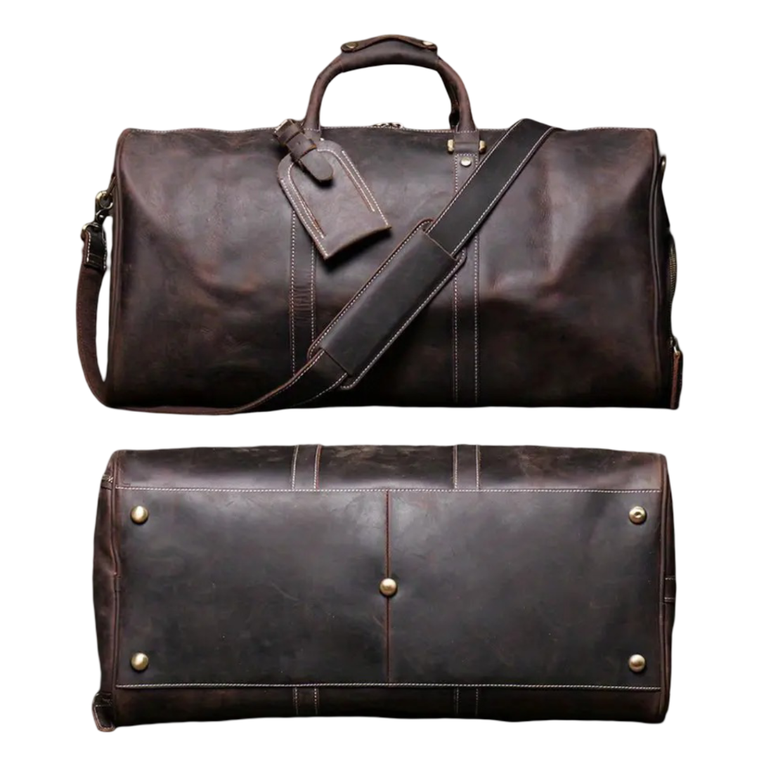 Montgomery - Genuine Top-Layer Cowhide Duffel Crossbody Bag