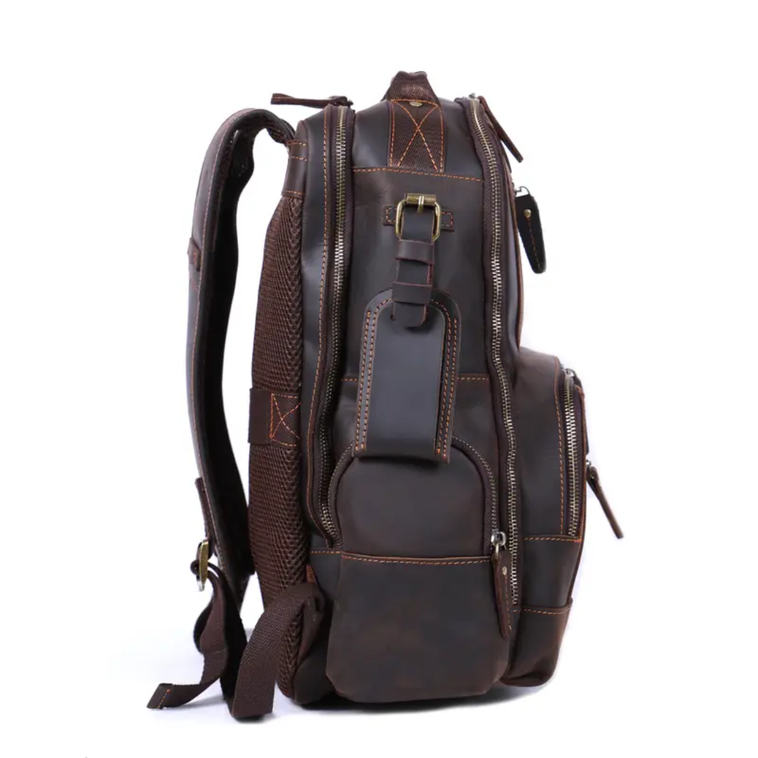Sterling - Vintage Leather Multi‑Layer Backpack