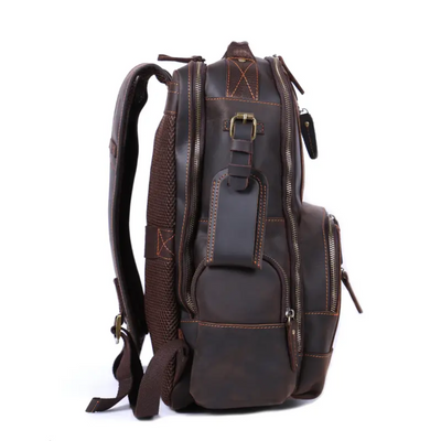 Sterling - Vintage Leather Multi‑Layer Backpack