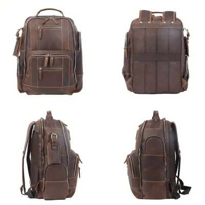 Sterling - Vintage Leather Multi‑Layer Backpack