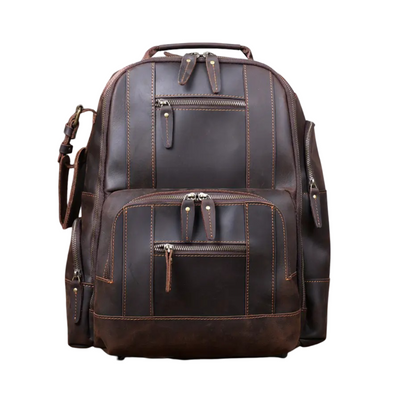 Sterling - Vintage Leather Multi‑Layer Backpack