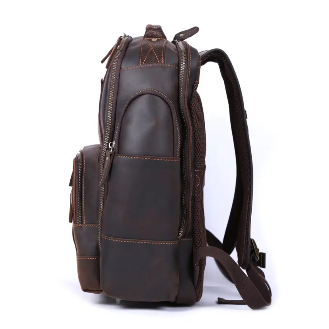 Sterling - Vintage Leather Multi‑Layer Backpack