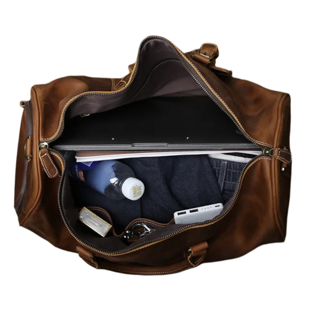 Callahan - Premium Leather Travel Duffel Bag