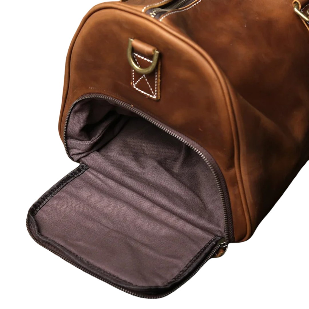 Callahan - Premium Leather Travel Duffel Bag