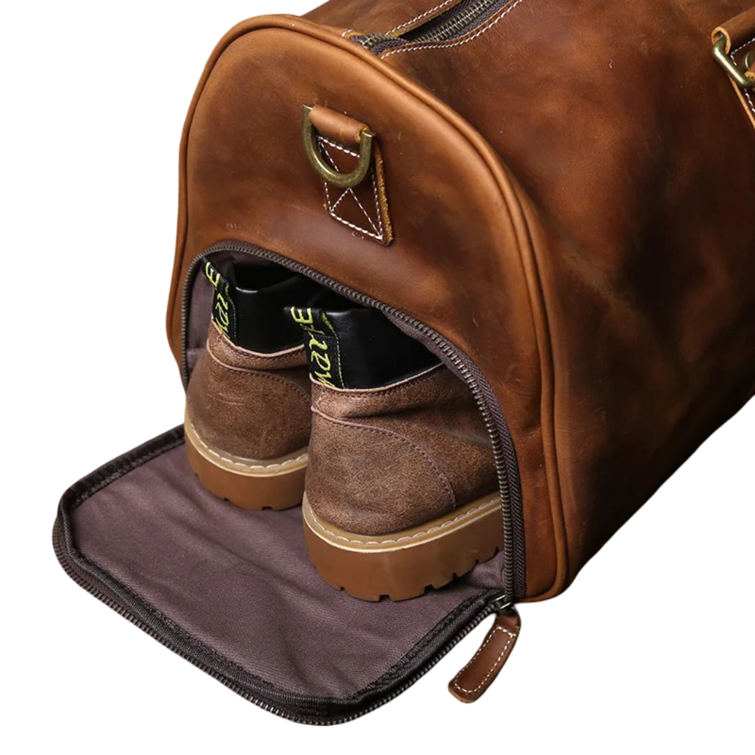 Callahan - Premium Leather Travel Duffel Bag
