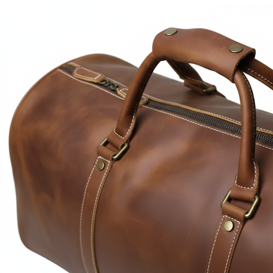 Callahan - Premium Leather Travel Duffel Bag
