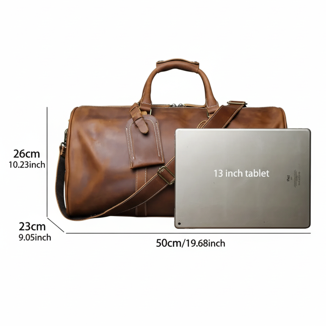 Callahan - Premium Leather Travel Duffel Bag