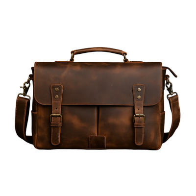 Clinton - Retro Leather Messenger Bag