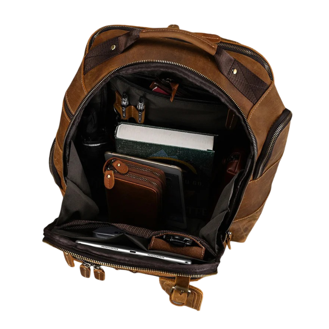 Nathan - Fashion Ample Leather Backpack