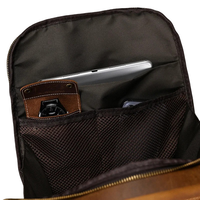 Nathan - Fashion Ample Leather Backpack