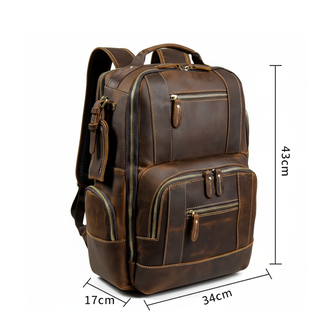 Nathan - Fashion Ample Leather Backpack