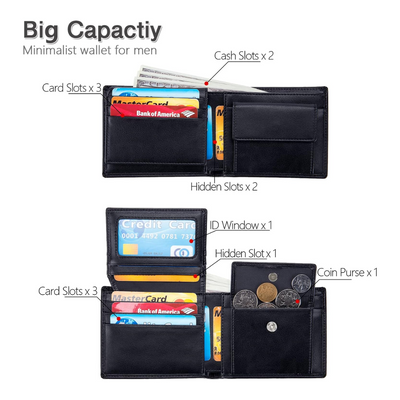 Sebastian - Two-Tone Leather Bifold - Wallet