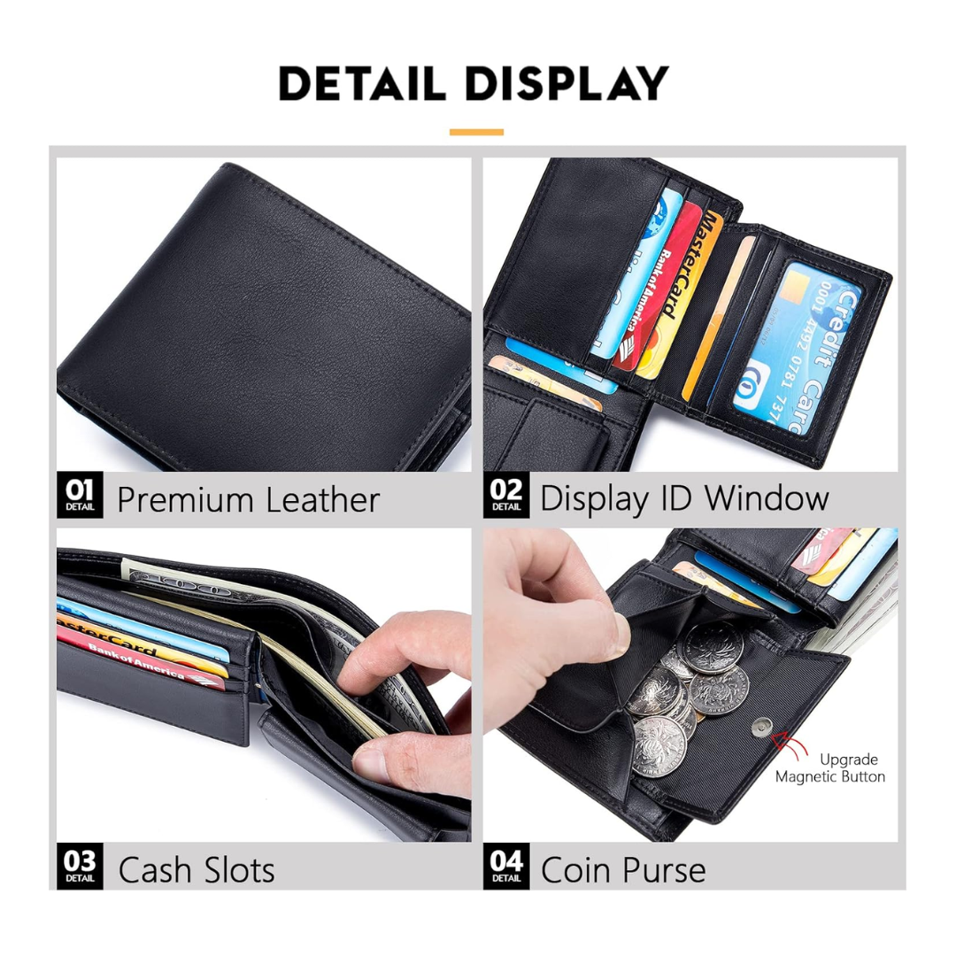 Sebastian - Two-Tone Leather Bifold - Wallet