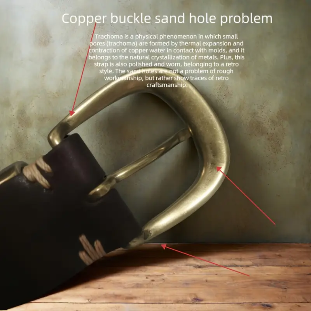 Luca - Retro Belt with Gold Buckle