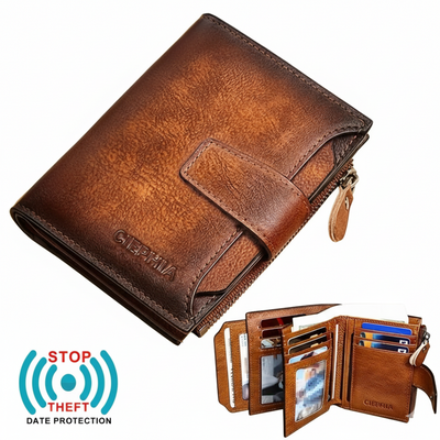 Callum - Vintage Leather RFID Duo-fold Wallet