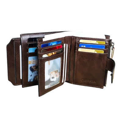 Callum - Vintage Leather RFID Duo-fold Wallet