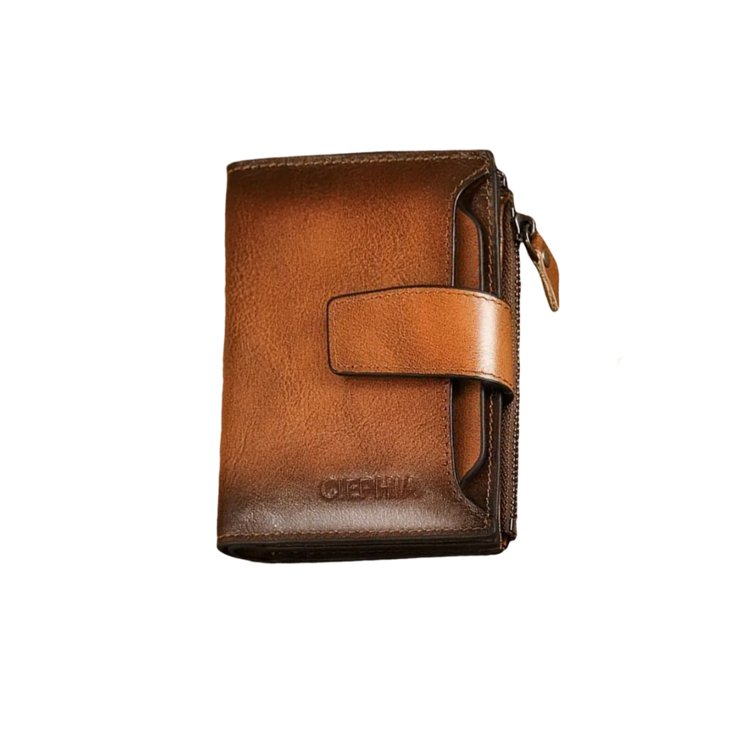 Callum - Vintage Leather RFID Duo-fold Wallet