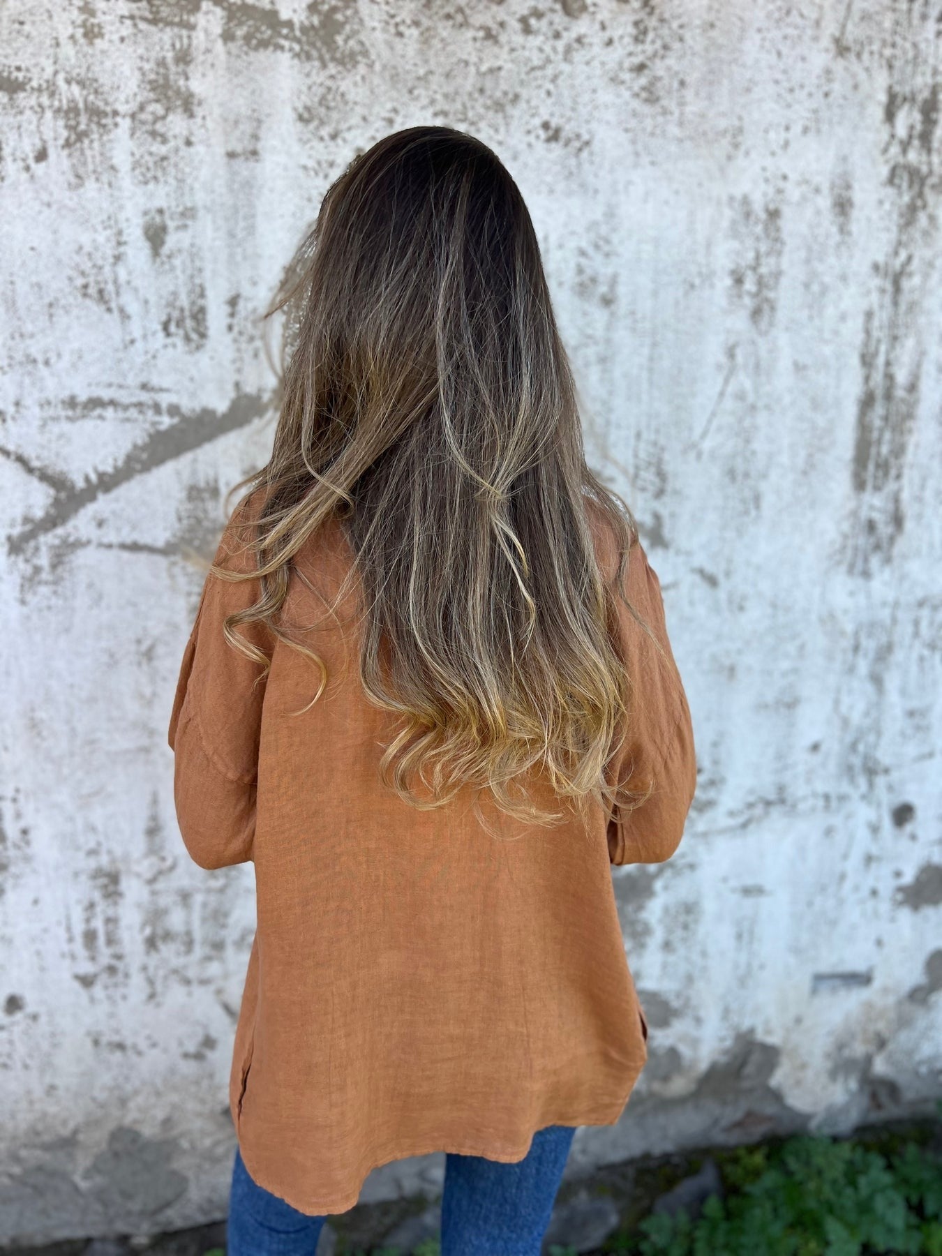 Celia - Linen Cardigan with Ruffles