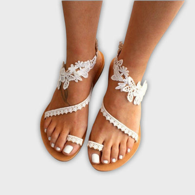 Beatrice - Boho Chic Comfortable Sandals with Floral Design