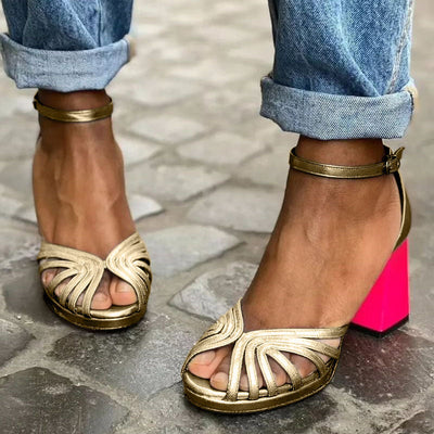 Soise™ - Elegant ankle strap sandals with open toe for a sophisticated style