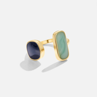 Wrap ring with aquamarine stone