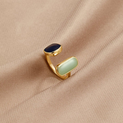 Wrap ring with aquamarine stone