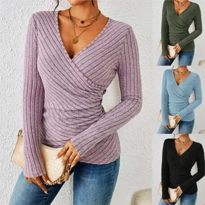 Léonie - FLATTERING LONG SLEEVE TOP WITH TUMMY TUCKING DESIGN