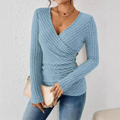 Léonie - FLATTERING LONG SLEEVE TOP WITH TUMMY TUCKING DESIGN