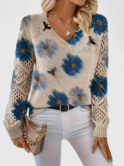 Sadie - ELEGANT SWEATER WITH FLORAL PATTERN