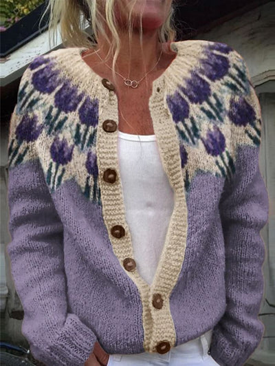 Keysha - Vest with Floral Pattern