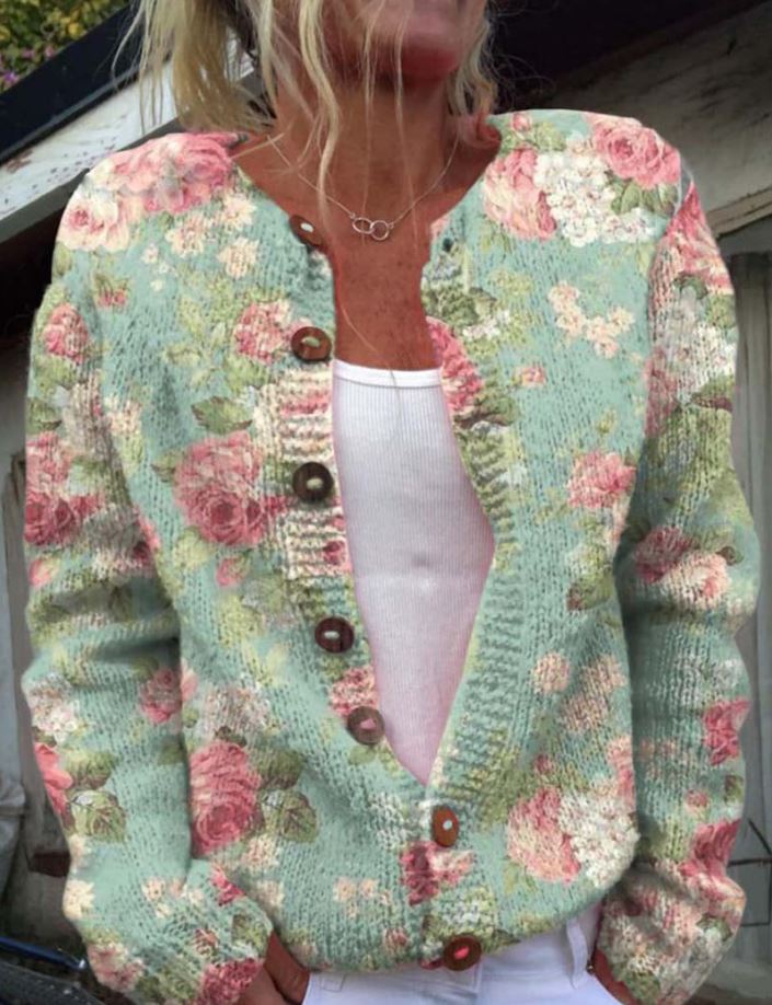 Sanne - Elegant vest with floral print