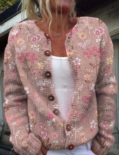 Sanne - Elegant vest with floral print