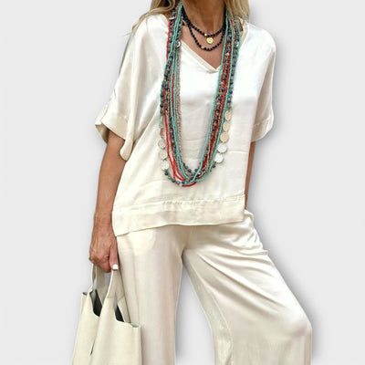 Leslie - Complete Blouse and Pants Hazel Elysian Elegance
