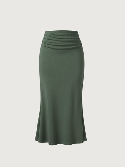 Orelie Maxi Skirt - ELEGANT LONG SKIRT WITH FLOWY SILHOUETTE