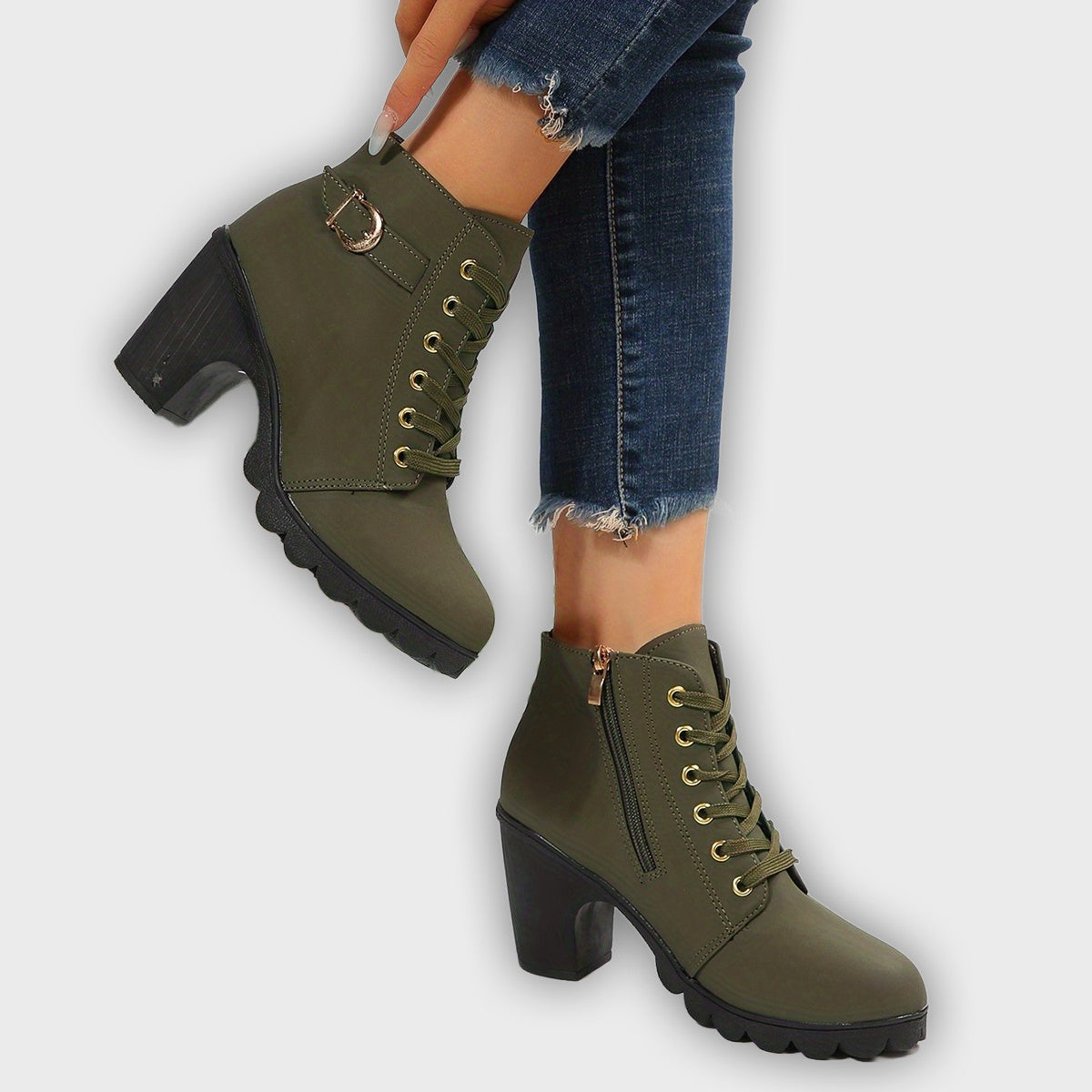 Yael - Luxe Lace-Up Pumps Boots