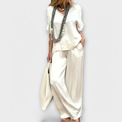 Leslie - Complete Blouse and Pants Hazel Elysian Elegance